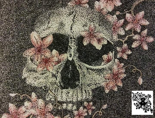 Skull and Cherry Blossoms